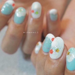 クリームソーダのネイルデザイン ネイルブック