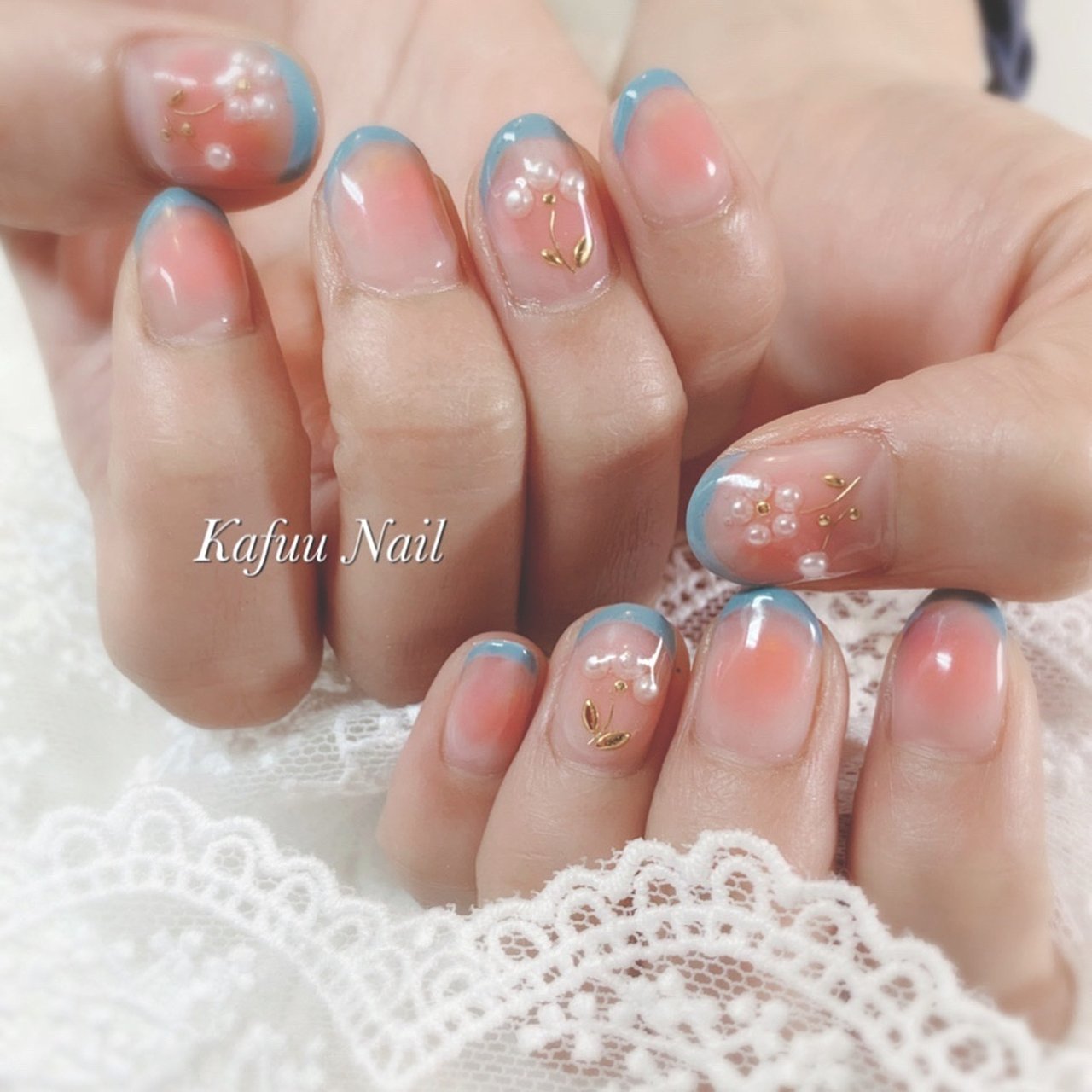 春/入学式/ハンド/フレンチ/パール - Kafuu Nail ＊カフーネイル ＊の 