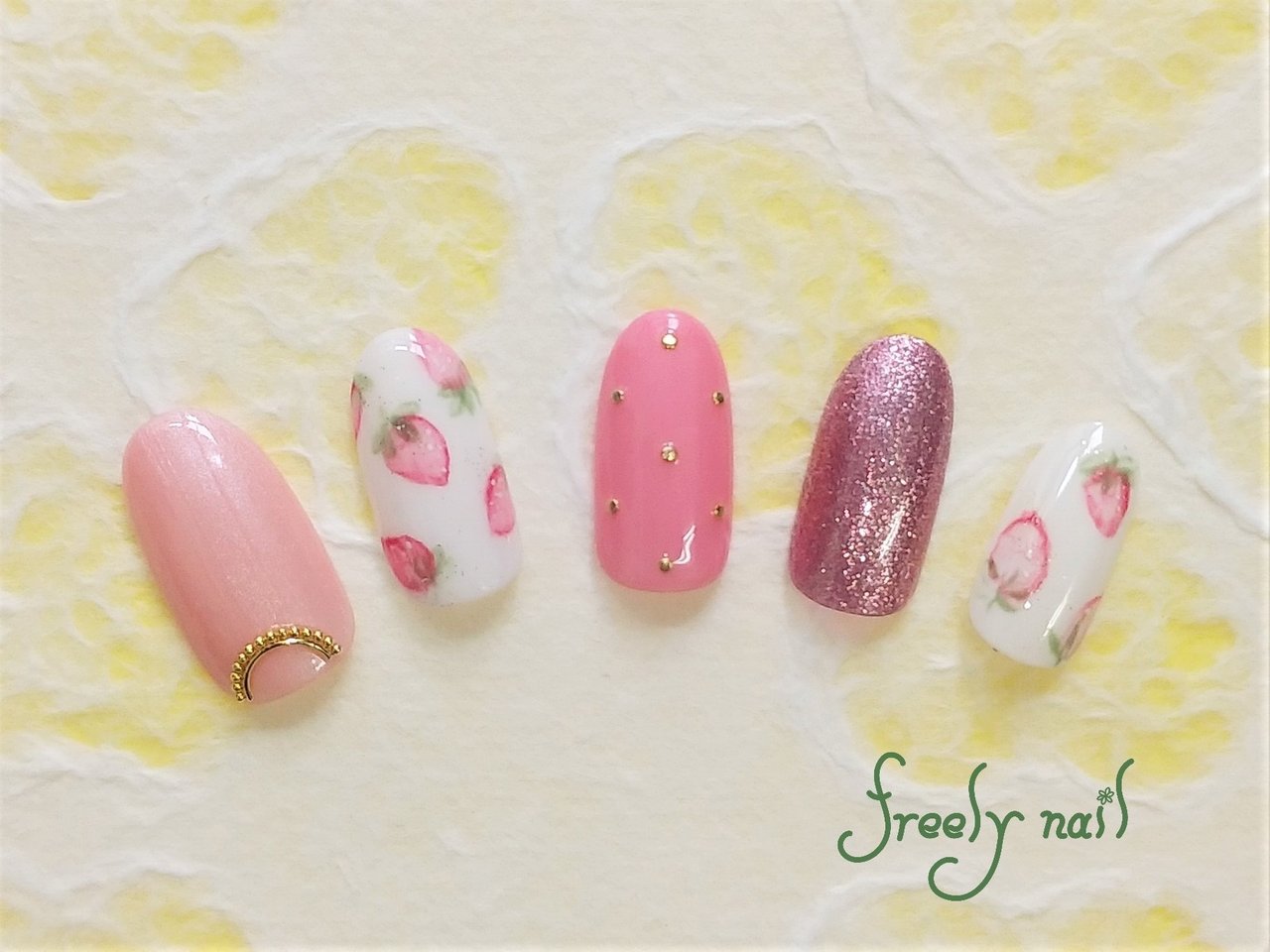オールシーズン/ハンド/3D/トロピカル/フルーツ - freelynailのネイル 