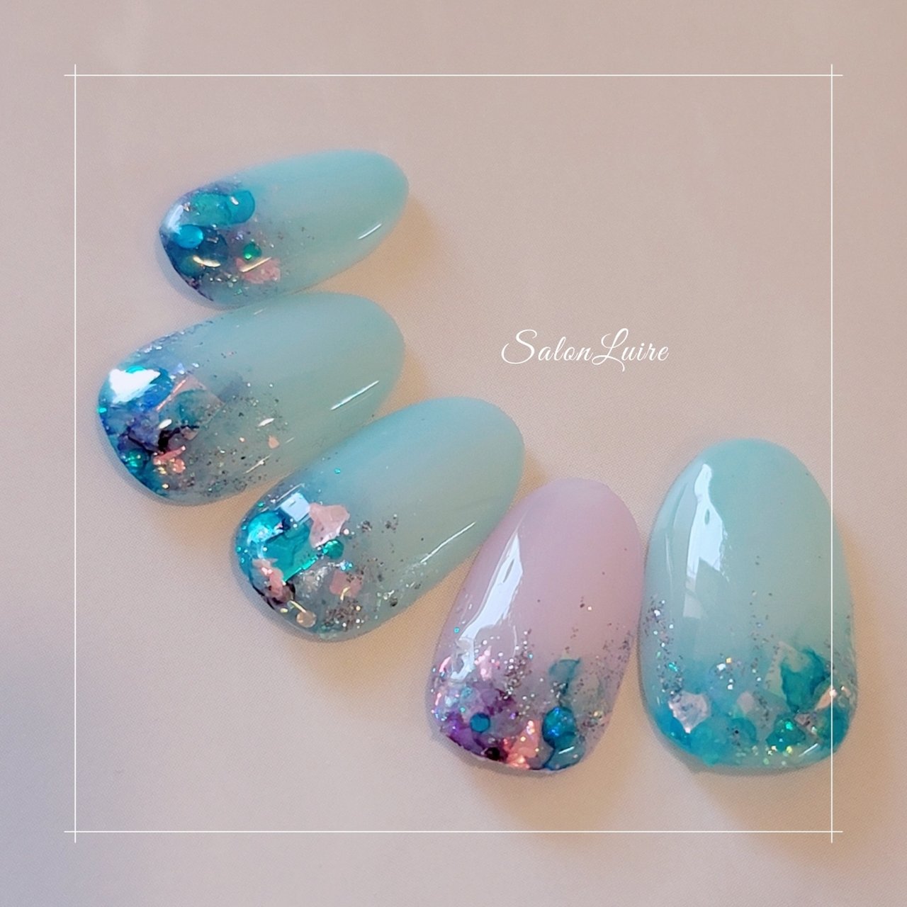 春/夏/海/ハンド/グラデーション - esthetic&naiI Luireリュイール(ﾙｲｰﾙ）のネイルデザイン[No.7195223 ...