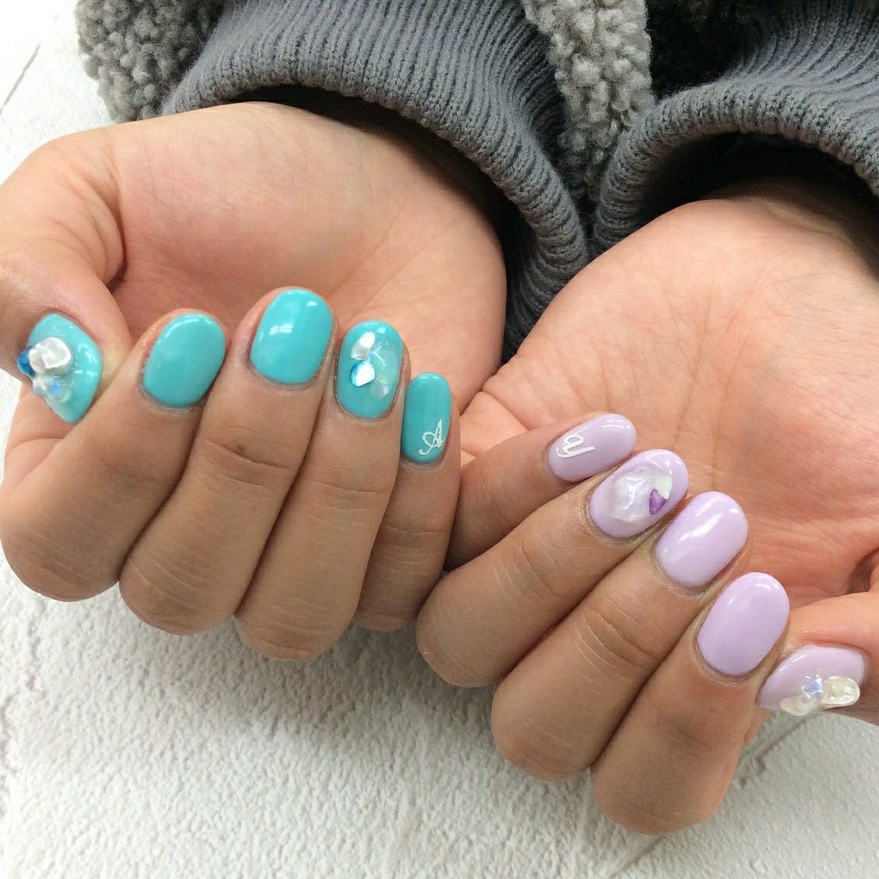 春 ハンド シンプル シェル ショート Nailsalon Daisyのネイルデザイン No ネイルブック