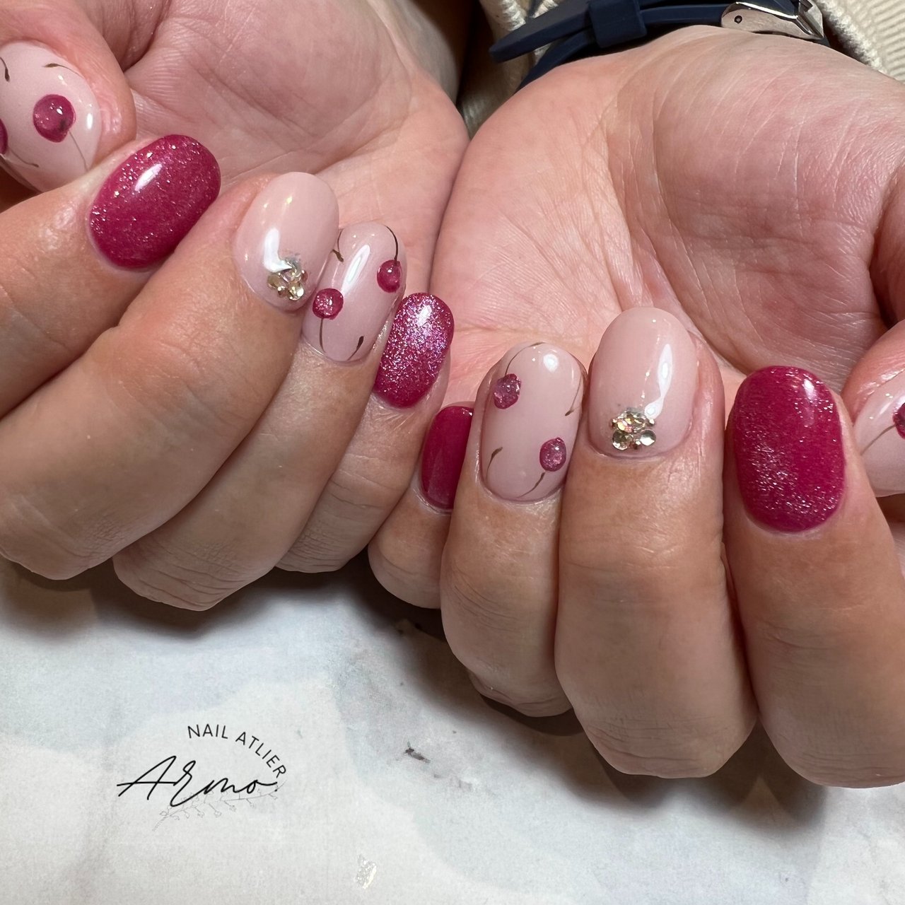 春 ハンド シンプル ワンカラー フルーツ Namiのネイルデザイン No ネイルブック