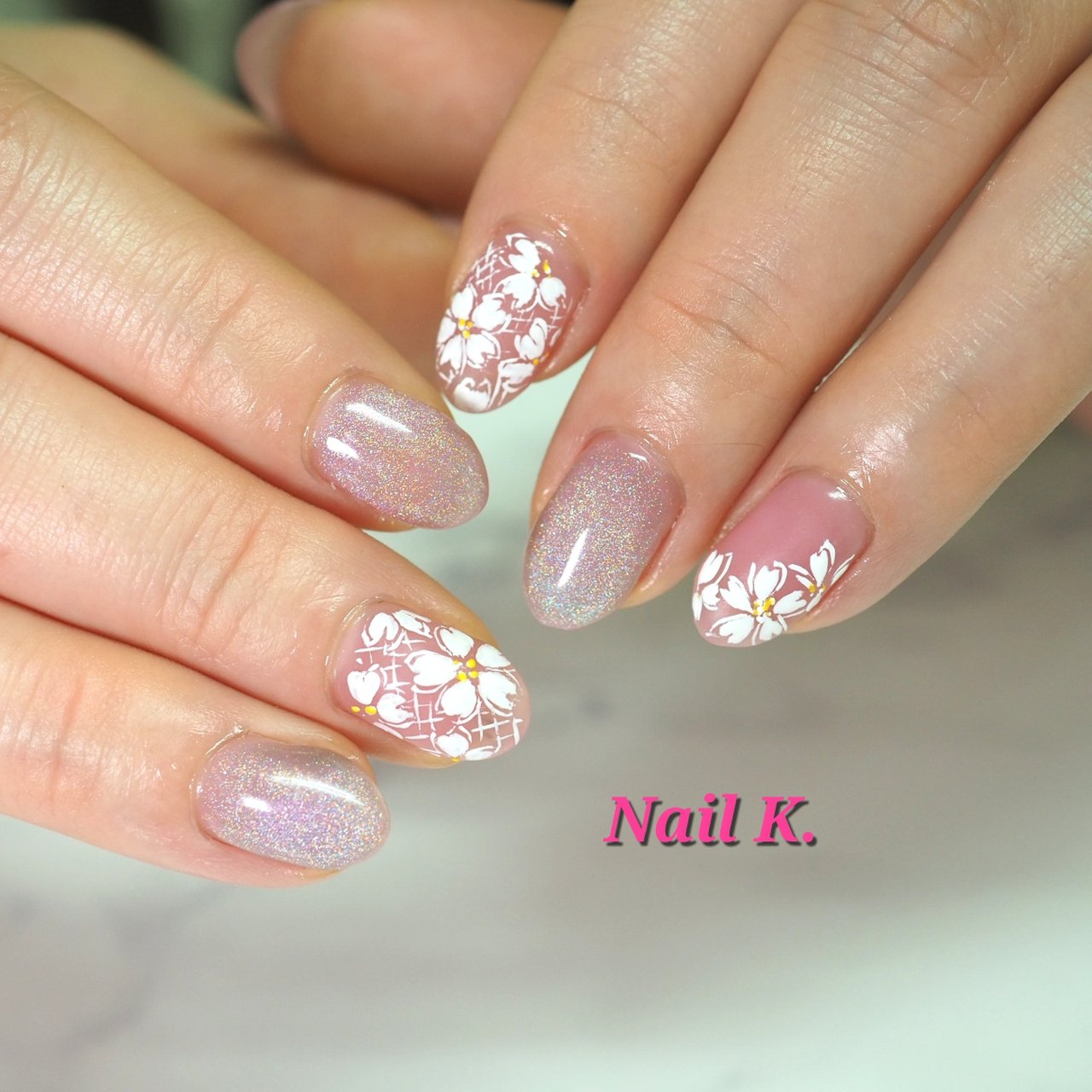 春 デート 女子会 フラワー マグネット Nail K のネイルデザイン No ネイルブック