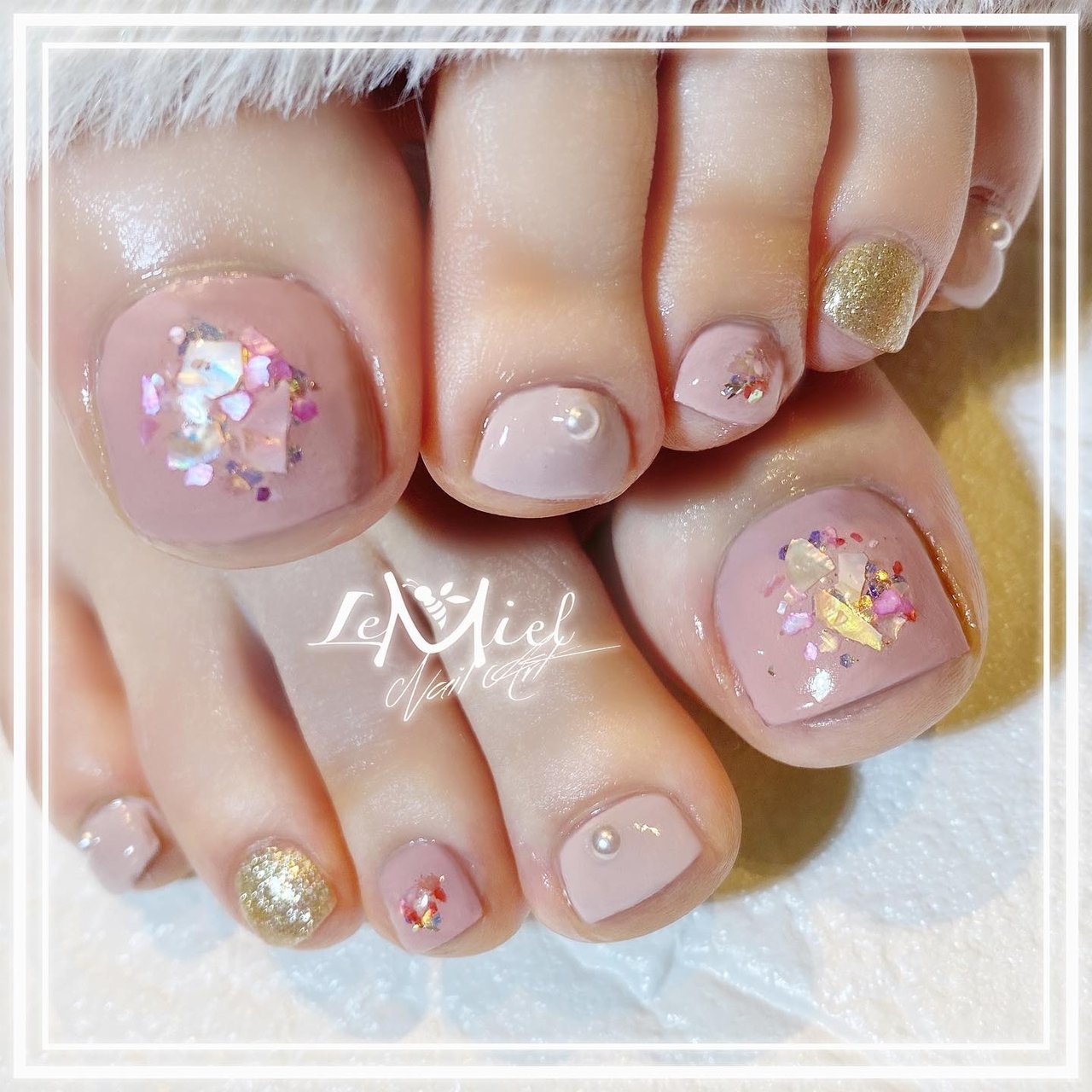 春 オールシーズン デート 女子会 フット Nail Lemielのネイルデザイン No ネイルブック