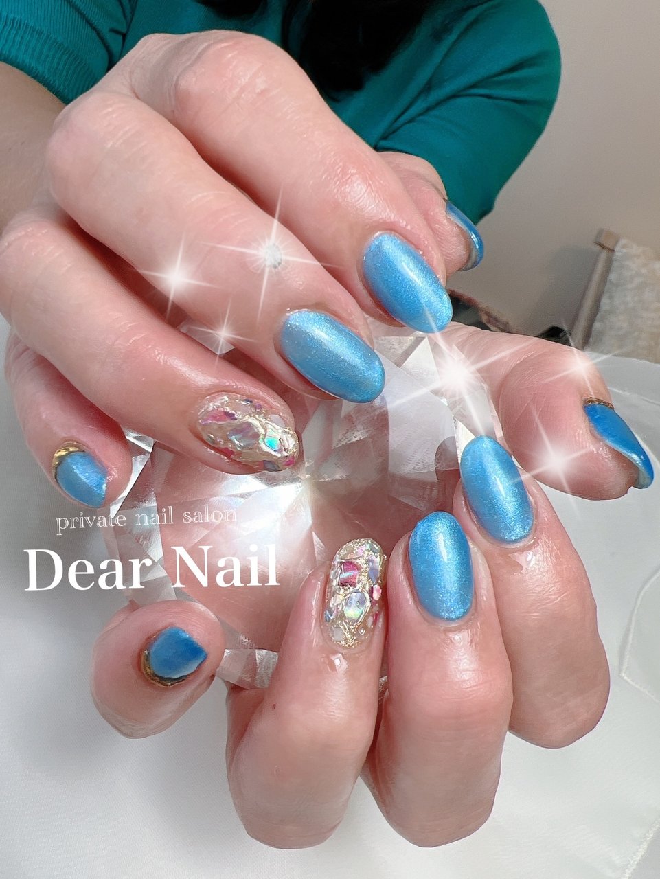 オールシーズン ハンド ワンカラー シェル ミラー Dearnail39のネイルデザイン No ネイルブック