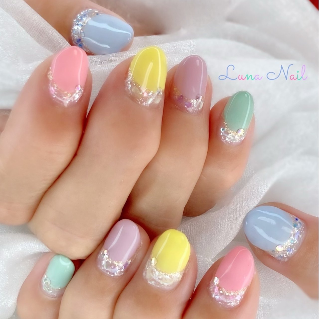 春 夏 デート 女子会 ハンド Lunanail18のネイルデザイン No ネイルブック