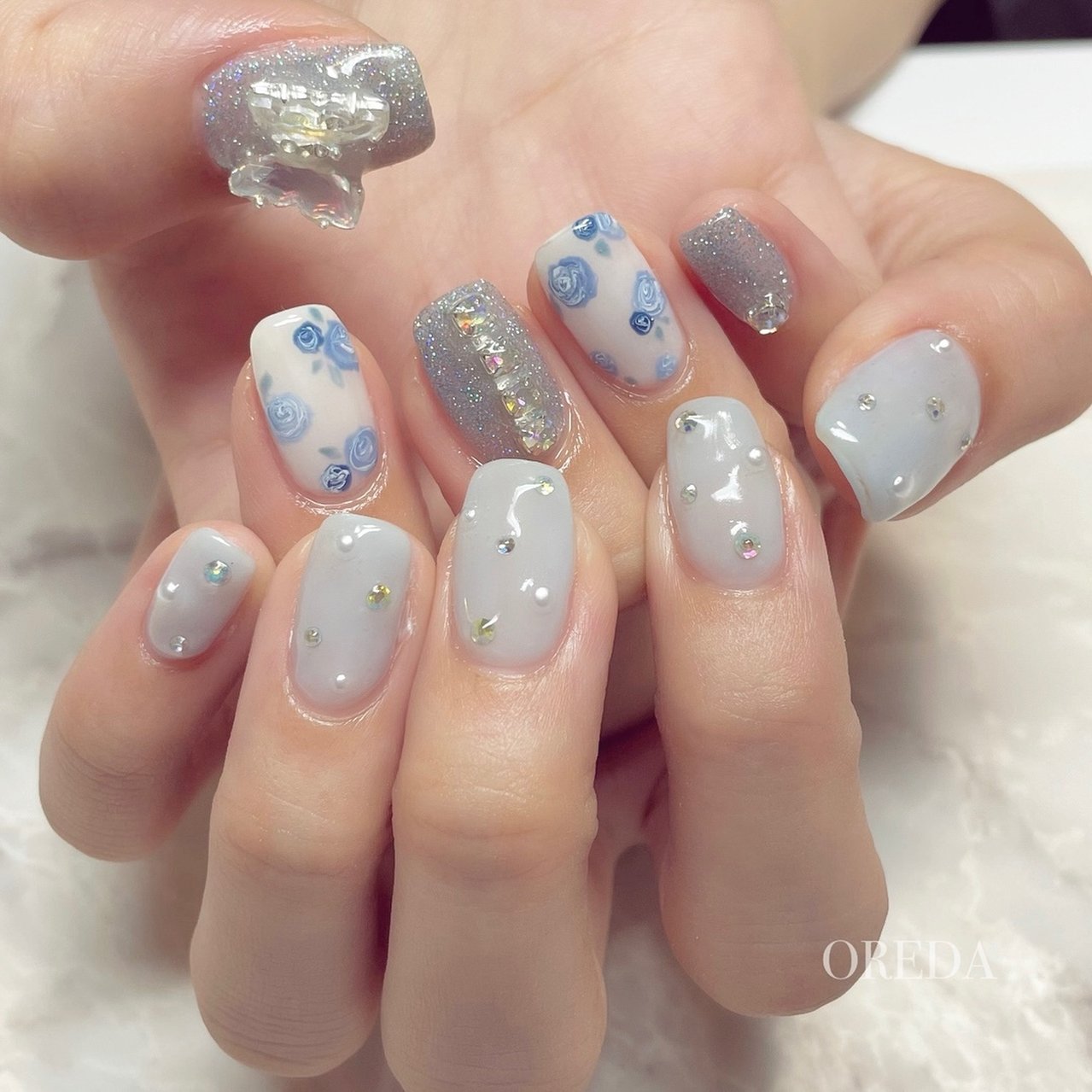 春/夏/オールシーズン/ハンド/ビジュー - oreda_nailsalonのネイル 