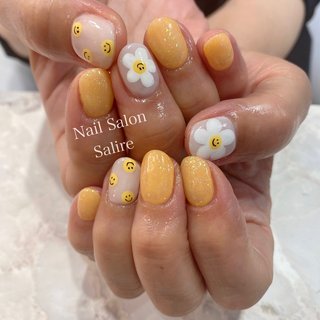 ニコちゃんお花ネイルシール