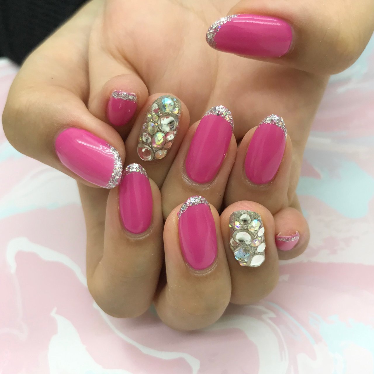 春 夏 ピンク ラクネイル池袋のネイルデザイン No ネイルブック