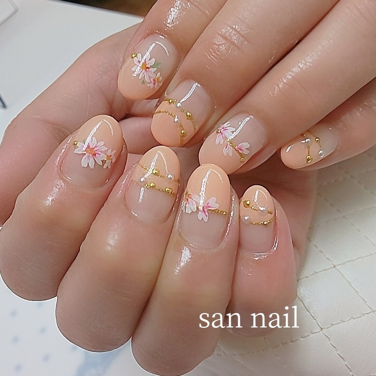 春 オールシーズン オフィス デート ハンド San Nailのネイルデザイン No ネイルブック