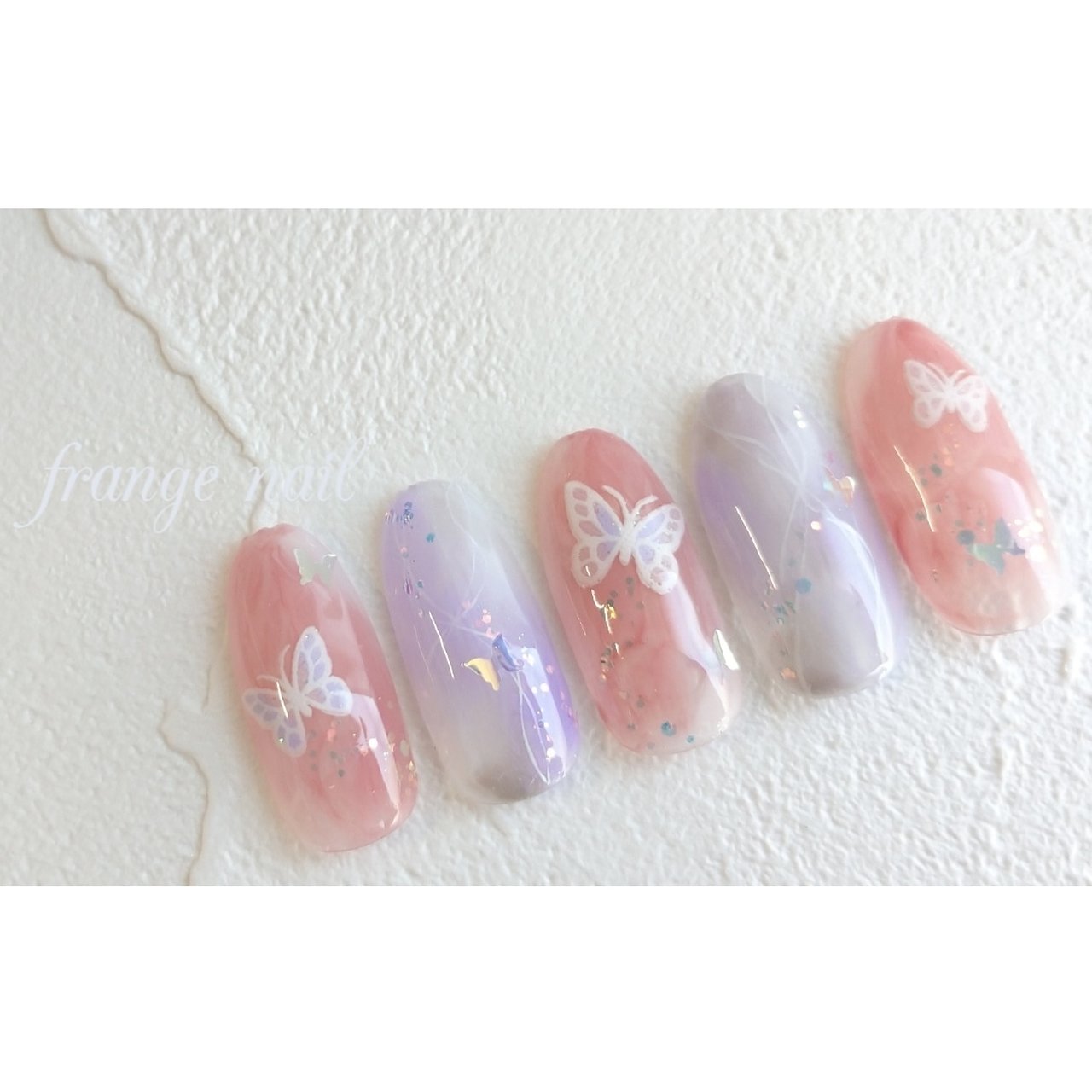 春 ハンド ピンク パープル ジェルネイル Frange Nailのネイルデザイン No ネイルブック