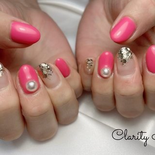 ワンカラー+オプション色替え+パーツ💅✨ 
#ジェルネイル#ネイル#nail#シンプル#持ち込みアート#天王寺#阿倍野#プライベートサロン#ネイルサロン#春夏ネイル#春ネイル#水彩アート#アートし放題#定額デザイン#シンプル#ニュアンス#ニュアンスネイル#ちゅるんネイル#オフィスネイル#フィルイン一層残し#フィルイン#フットネイル#foot#hand#spring#summer#autumn#winter#privatesalon #春 #夏 #オールシーズン #ハンド #グラデーション #ラメ #ワンカラー #パール #ピンク #シルバー #ジェルネイル #お客様 #Clarity Nail #ネイルブック