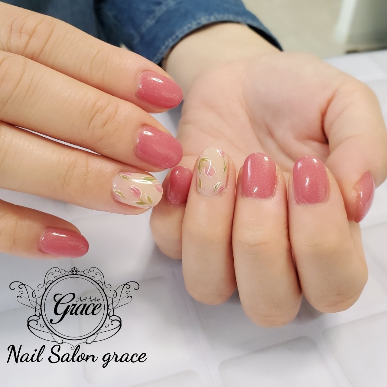 春 オフィス ハンド シンプル ワンカラー 高松市 Grace グレイス のネイルデザイン No ネイルブック