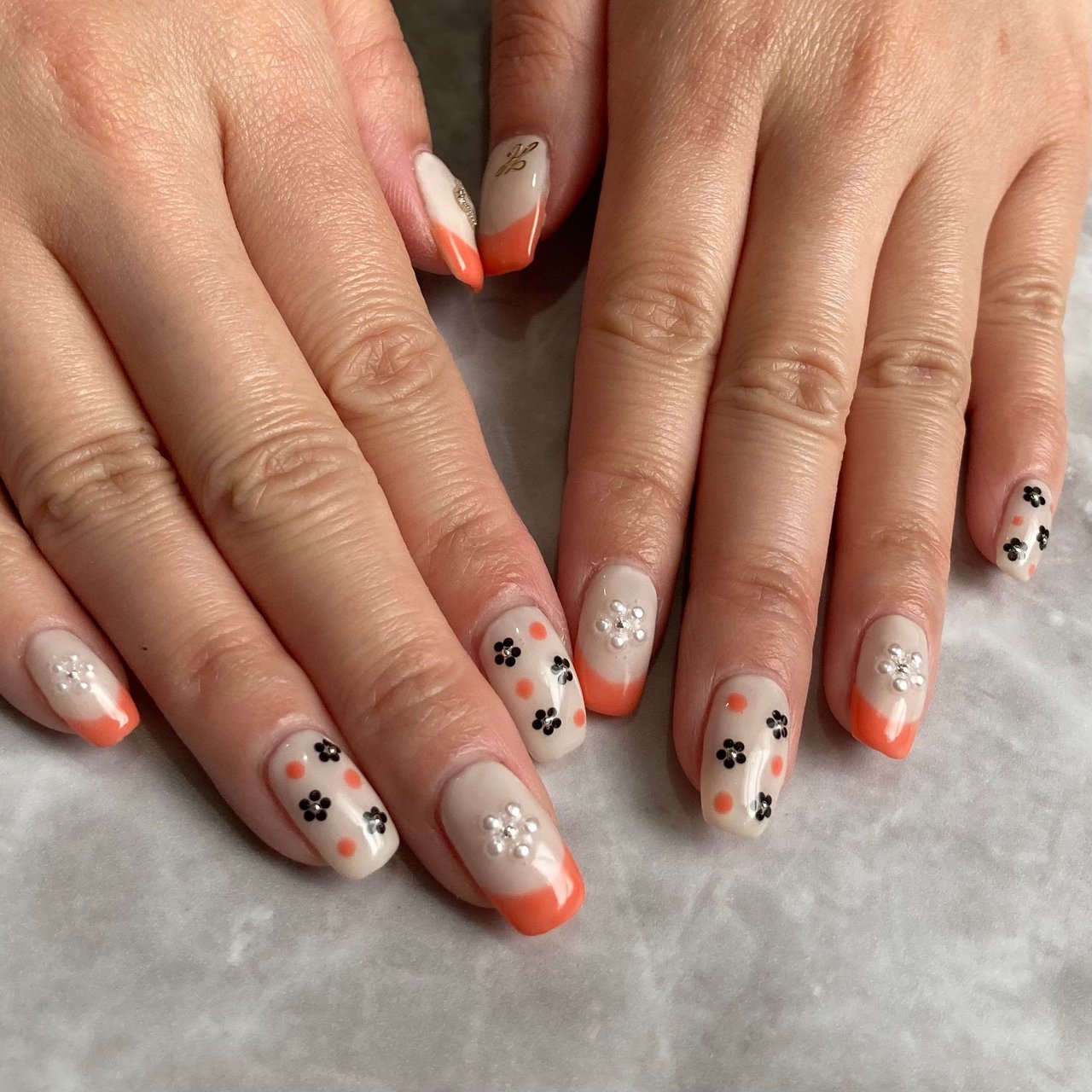 春 オールシーズン オフィス ハンド フレンチ Lily Nailのネイルデザイン No ネイルブック