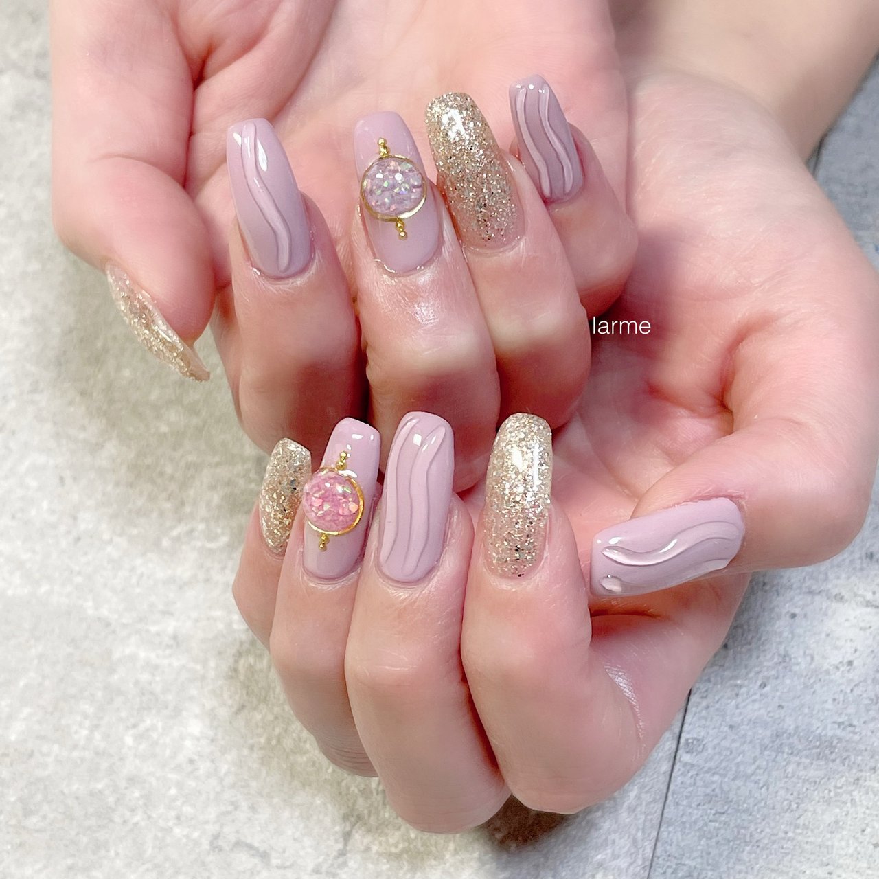 ハンド ピンク ゴールド Nailroomlarmeのネイルデザイン No ネイルブック