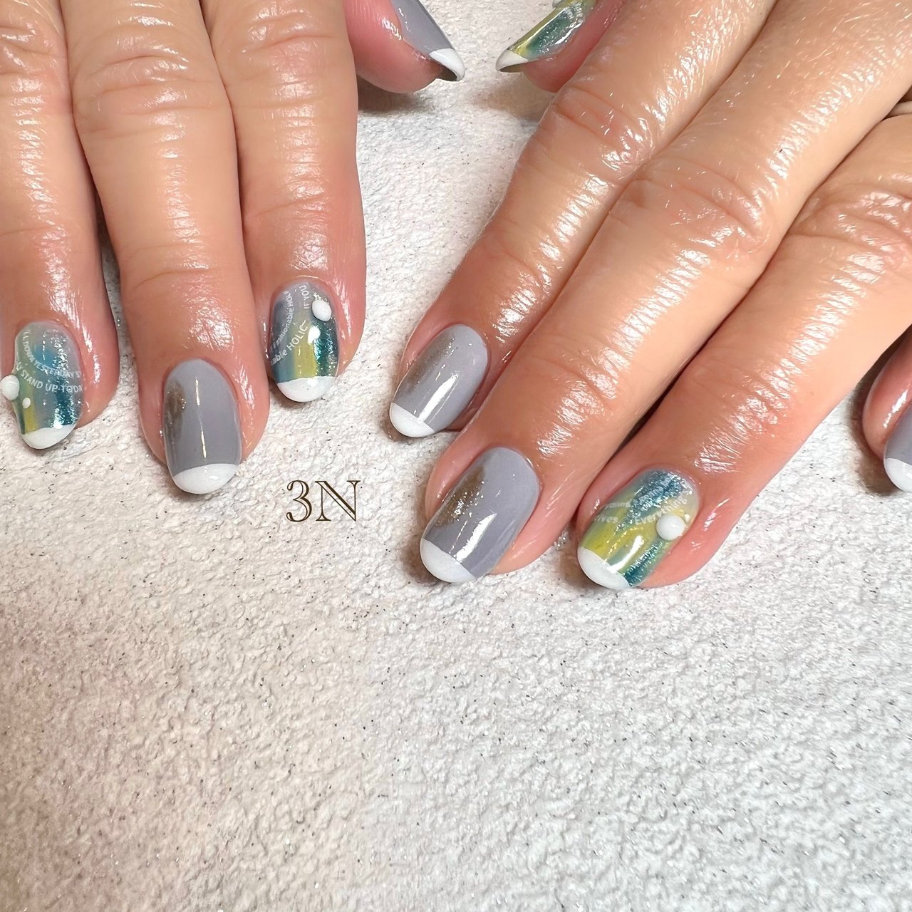 夏 梅雨 スポーツ ハンド バイカラー ネイル専門店3nのネイルデザイン No ネイルブック