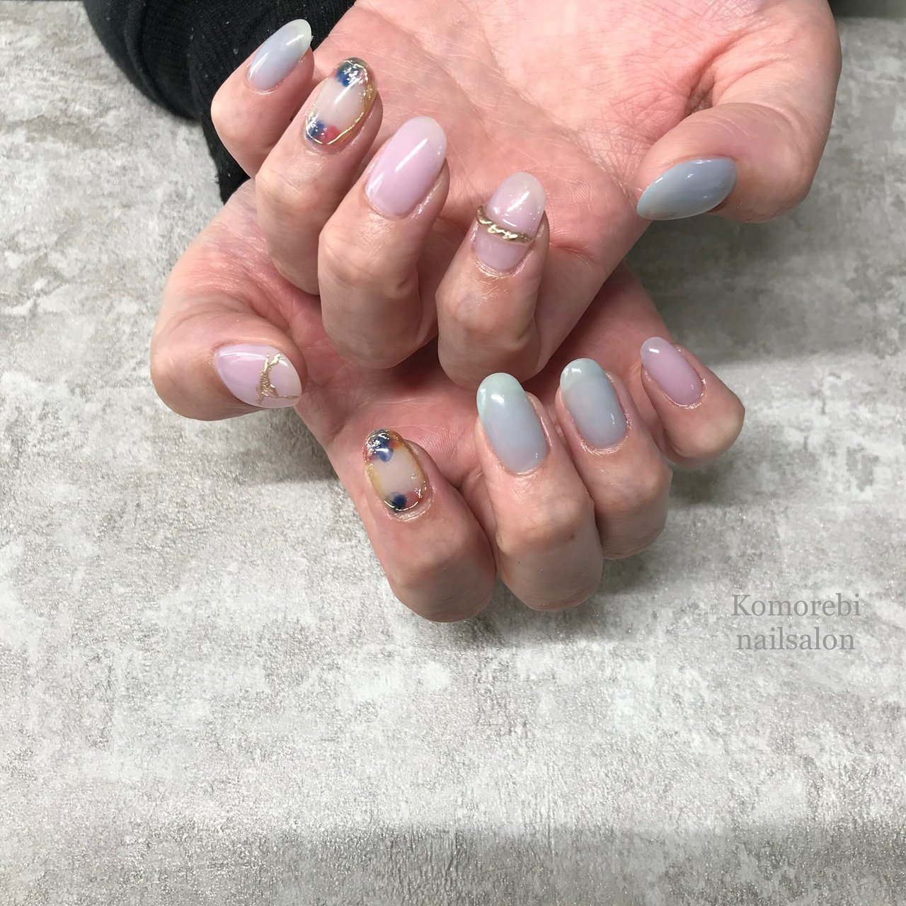 春 夏 オールシーズン オフィス ハンド Komorebi Nailsalonのネイルデザイン No ネイルブック