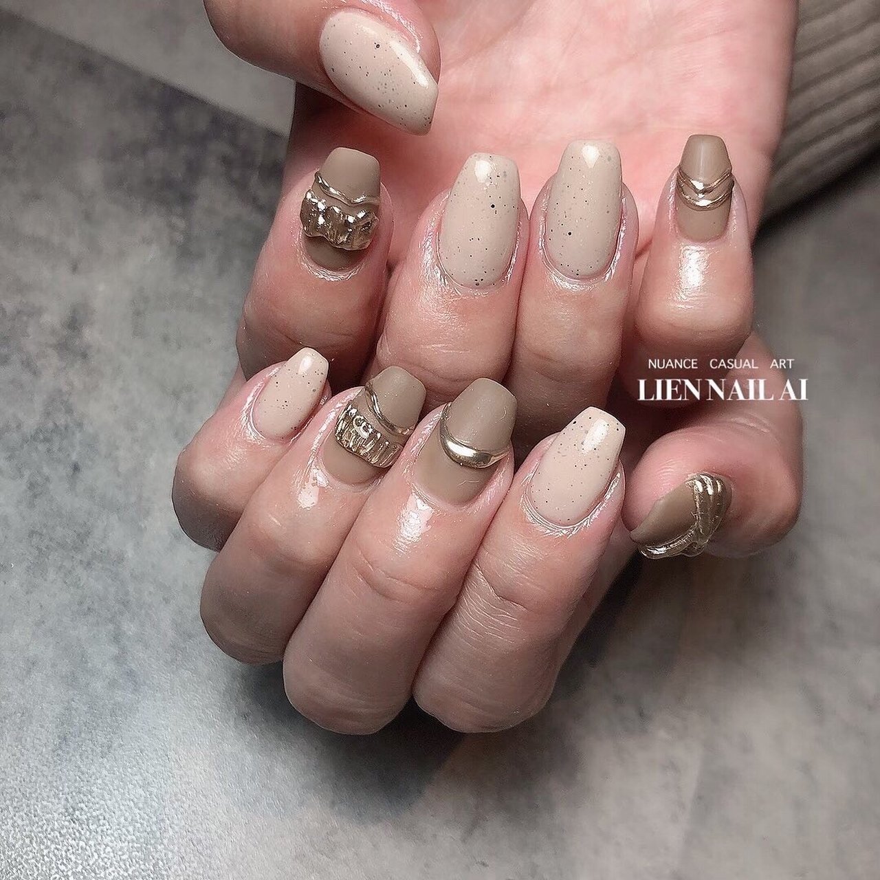 オールシーズン ハンド シンプル ニュアンス マット I のネイルデザイン No ネイルブック