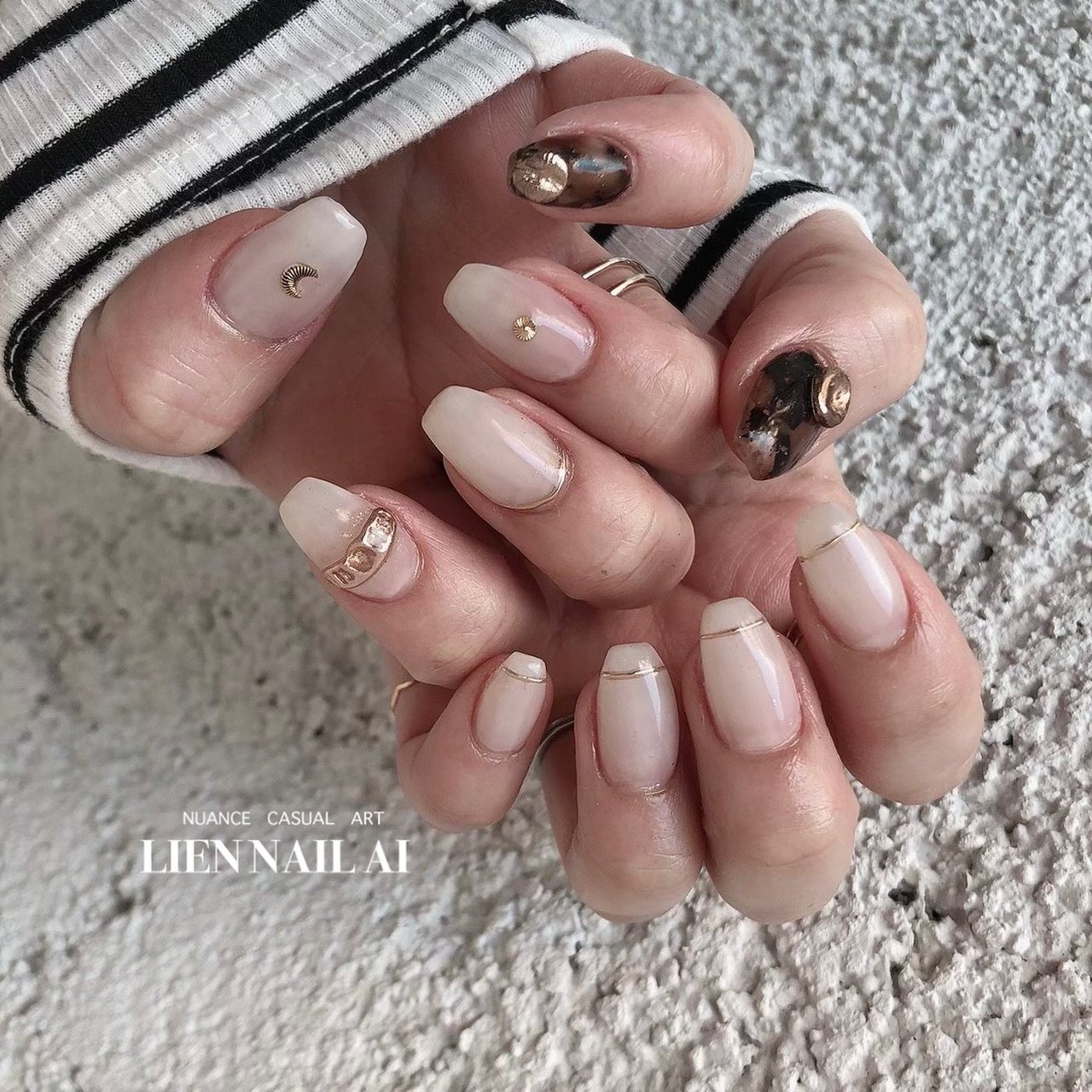 春/オールシーズン/ハンド/シンプル/ニュアンス - I.のネイルデザイン