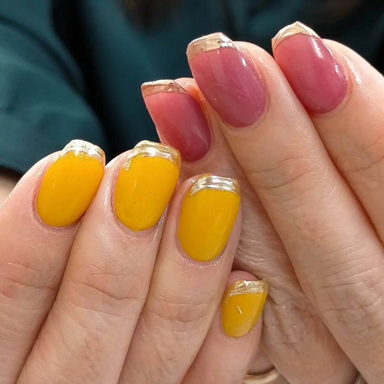 ハンド ピンク イエロー Kittystyleのネイルデザイン No ネイルブック