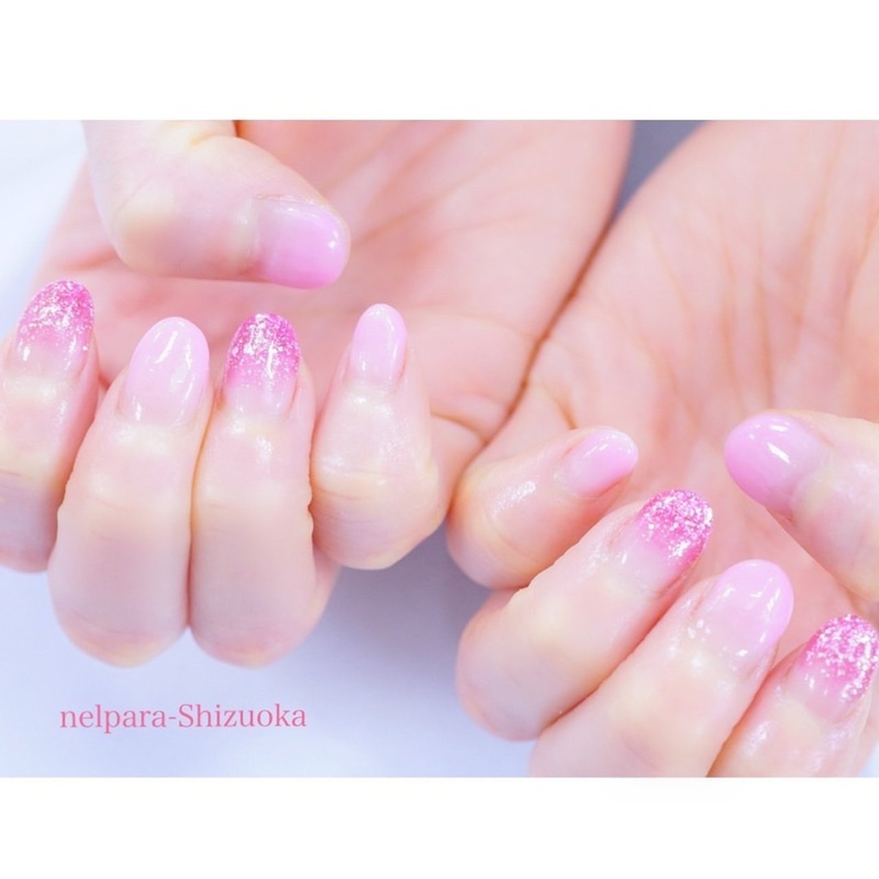 春 ハンド グラデーション ミディアム ピンク ネルパラ静岡イトーヨーカドー店のネイルデザイン No ネイルブック