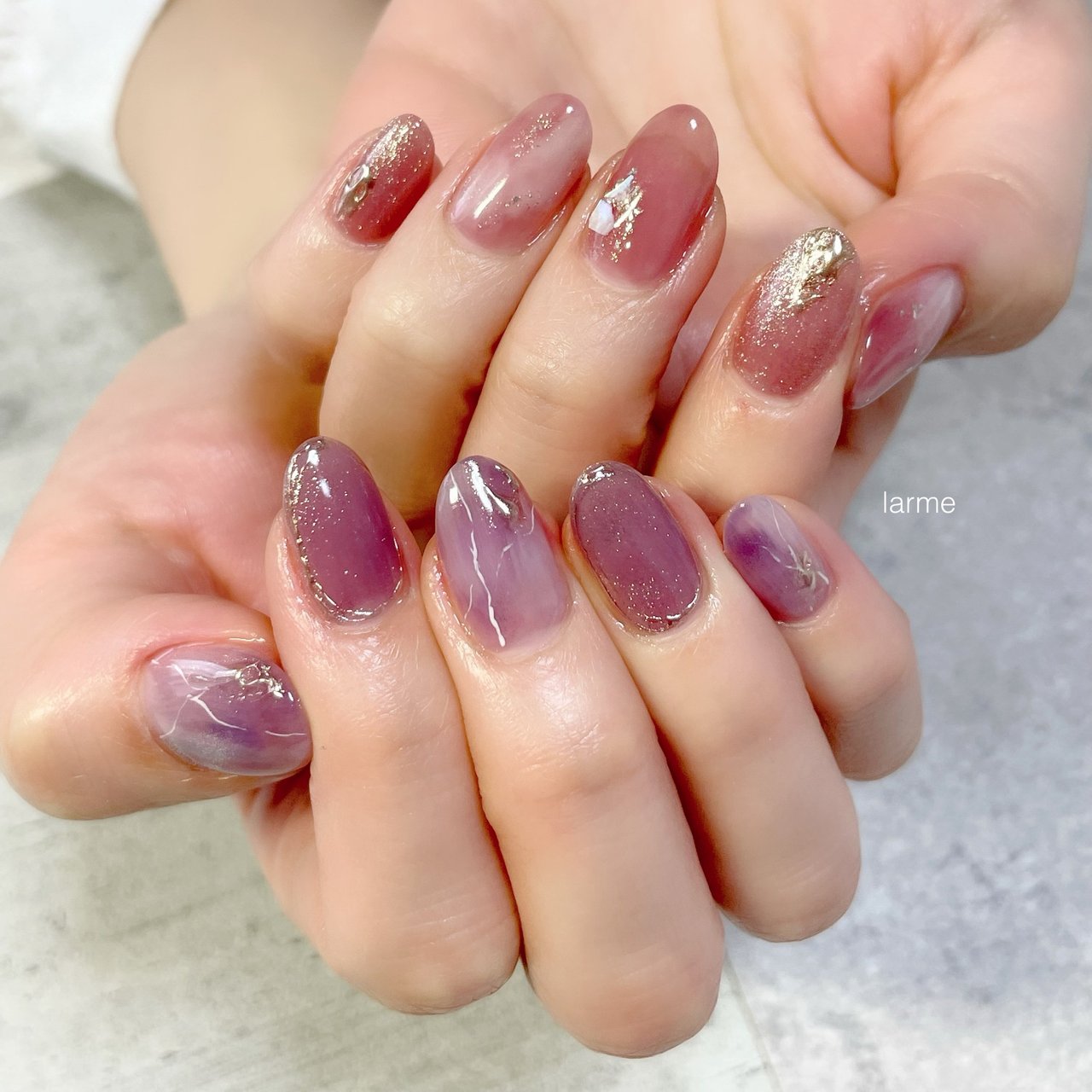 ハンド ピンク パープル Nailroomlarmeのネイルデザイン No ネイルブック