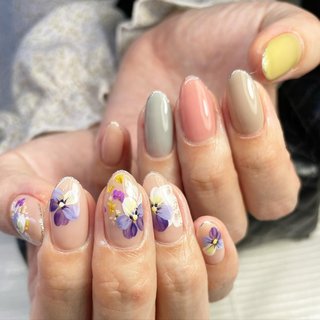 パンジーのネイルデザイン ネイルブック