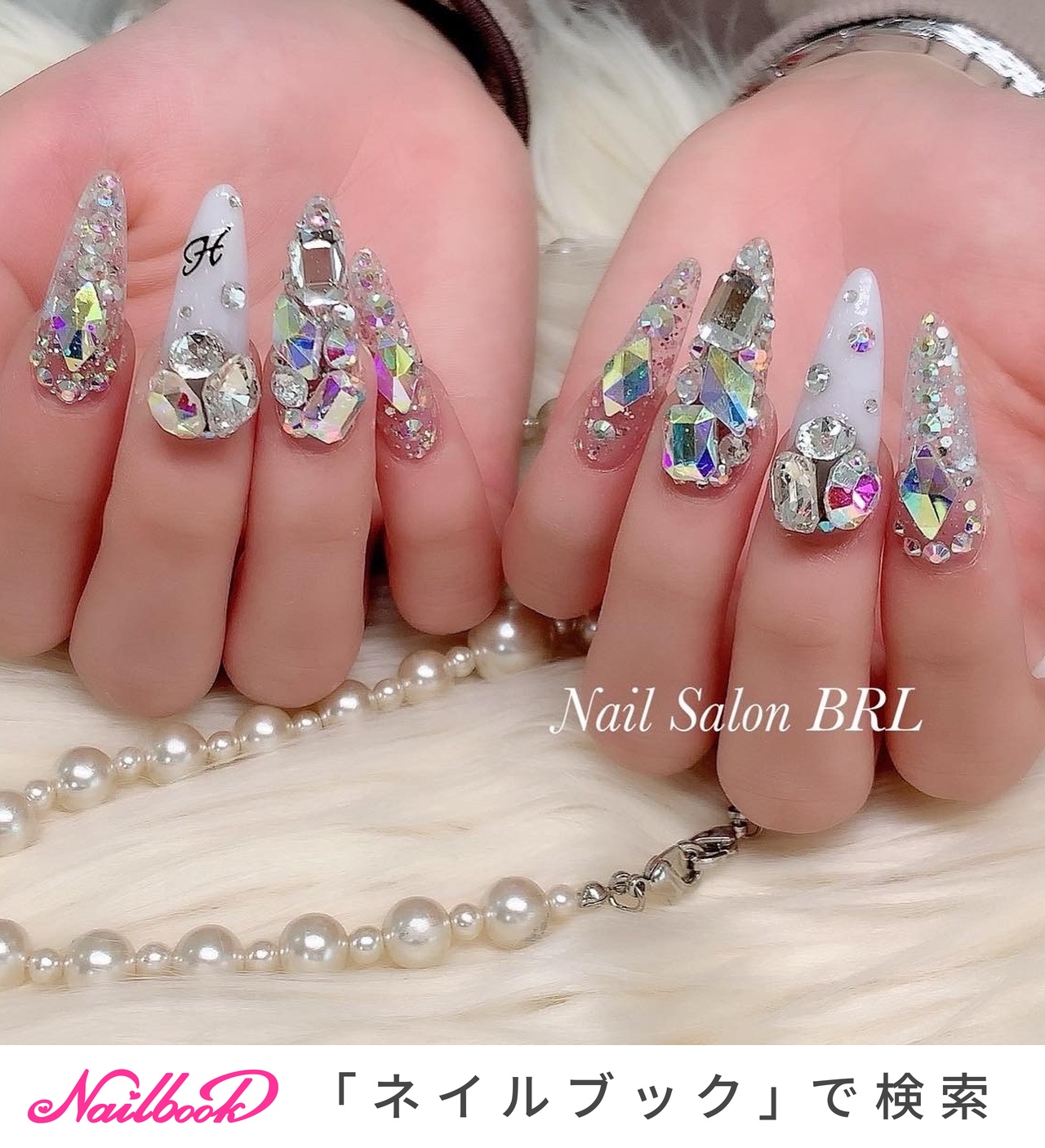 ブライダル イニシャルのネイルデザイン ネイルブック