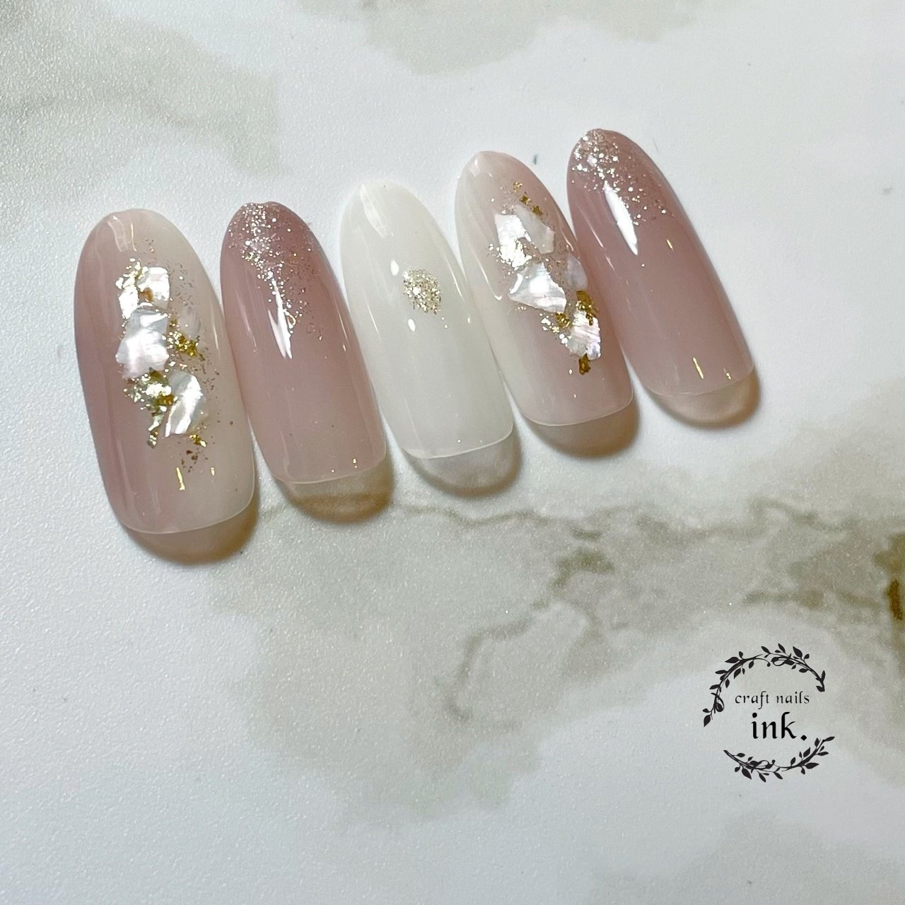 オールシーズン オフィス ブライダル デート ハンド Craftnails Ink Maaya のネイルデザイン No ネイルブック