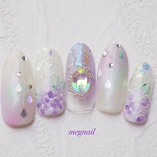 紫陽花ネイルデザインのネイルデザイン ネイルブック