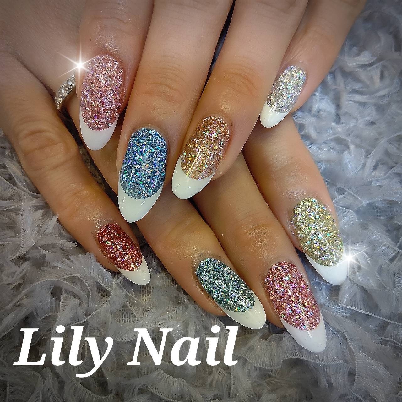 オールシーズン ミディアム カラフル ジェルネイル aのネイルデザイン No ネイルブック