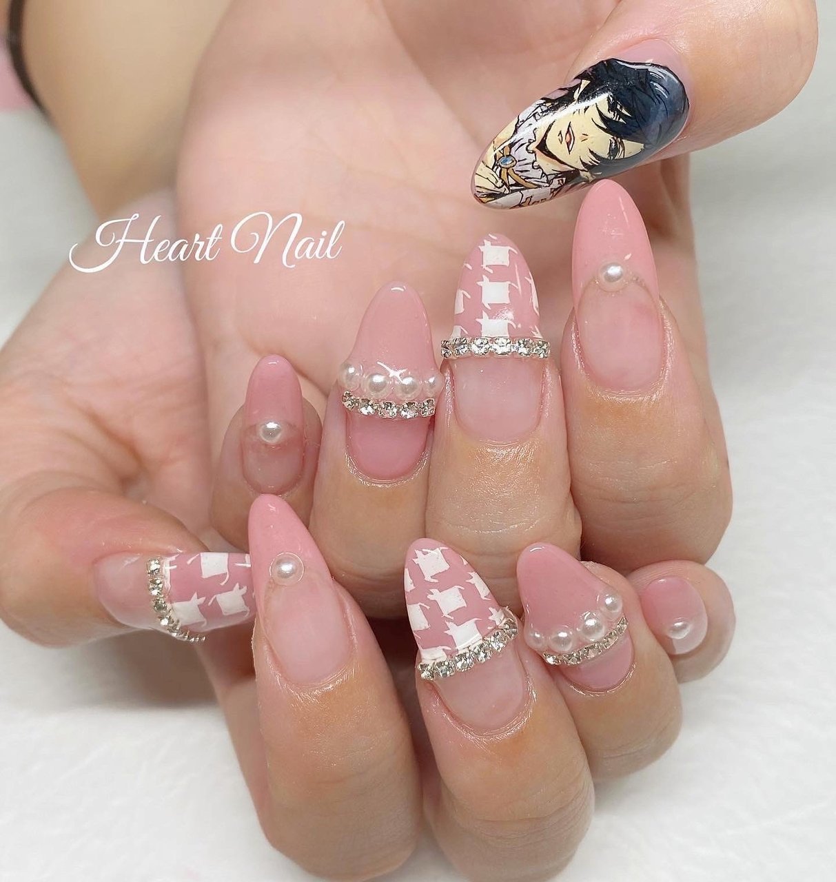 オールシーズン デート 女子会 ハンド フレンチ Heart Nailのネイルデザイン No ネイルブック