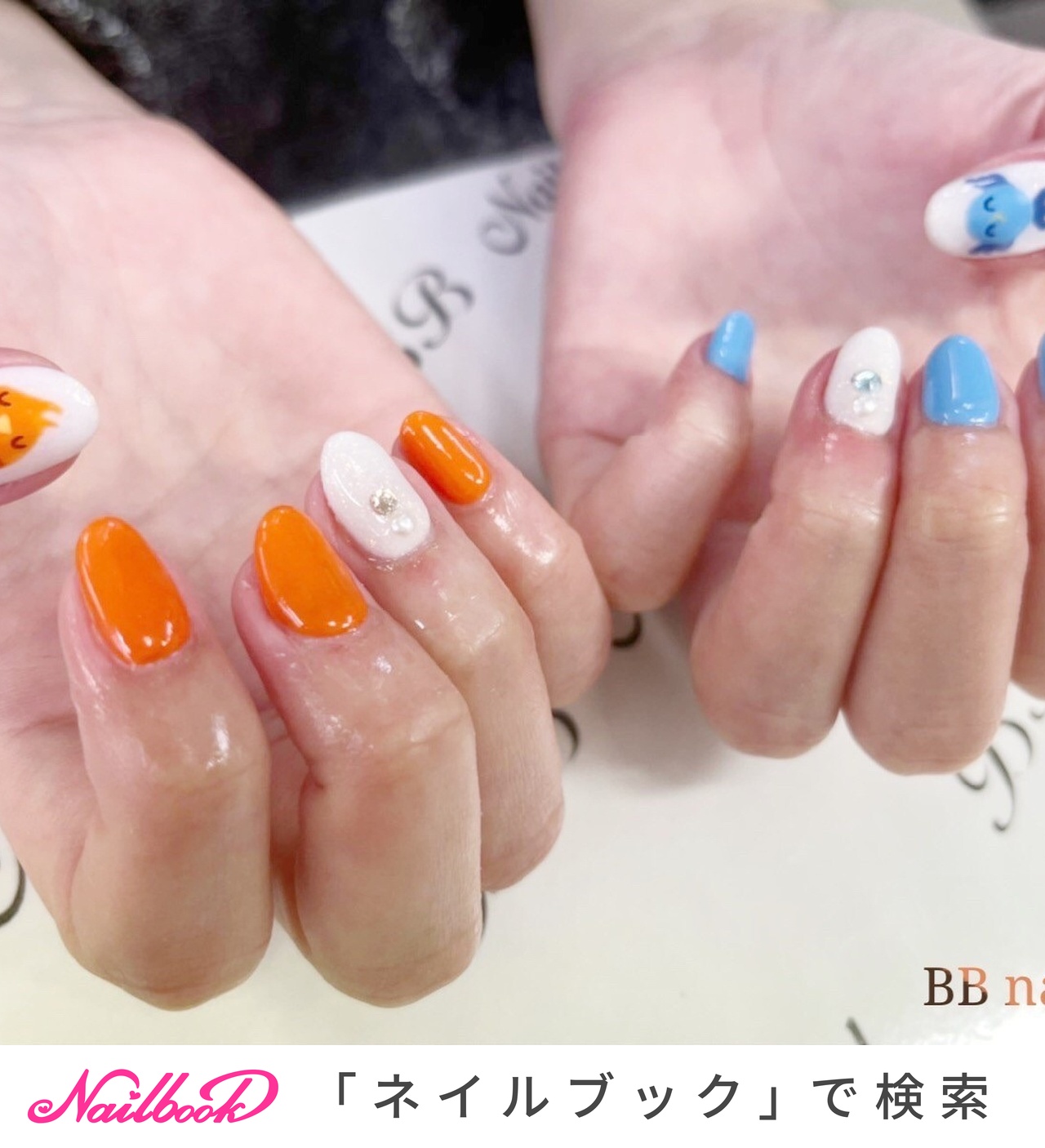 鳥のニュアンスデザインネイル しず 痛ネイル福岡 | 🤍 #黒ハートネイル #千鳥柄ネイル