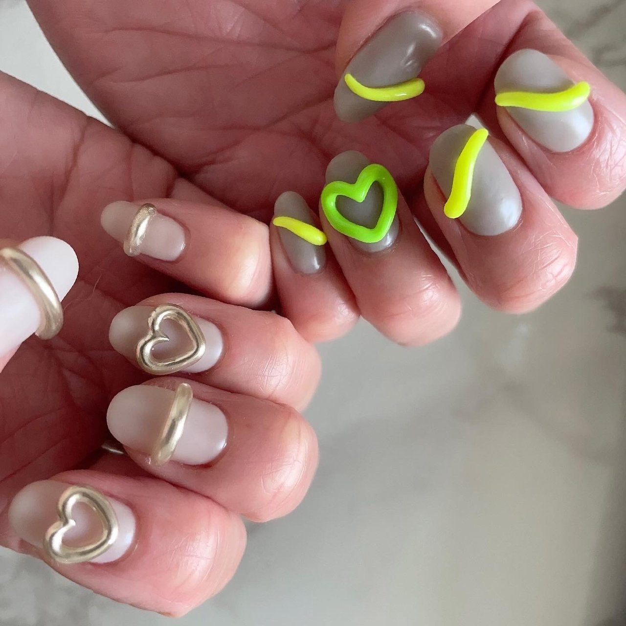 春 夏 ライブ ワンカラー ハート Nailsalon Trishのネイルデザイン No ネイルブック