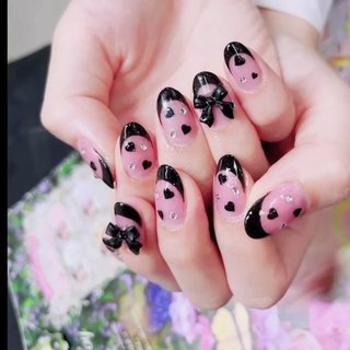 ビジュー/ハート/パール/3D/リボン - saki_cinnamonのネイル