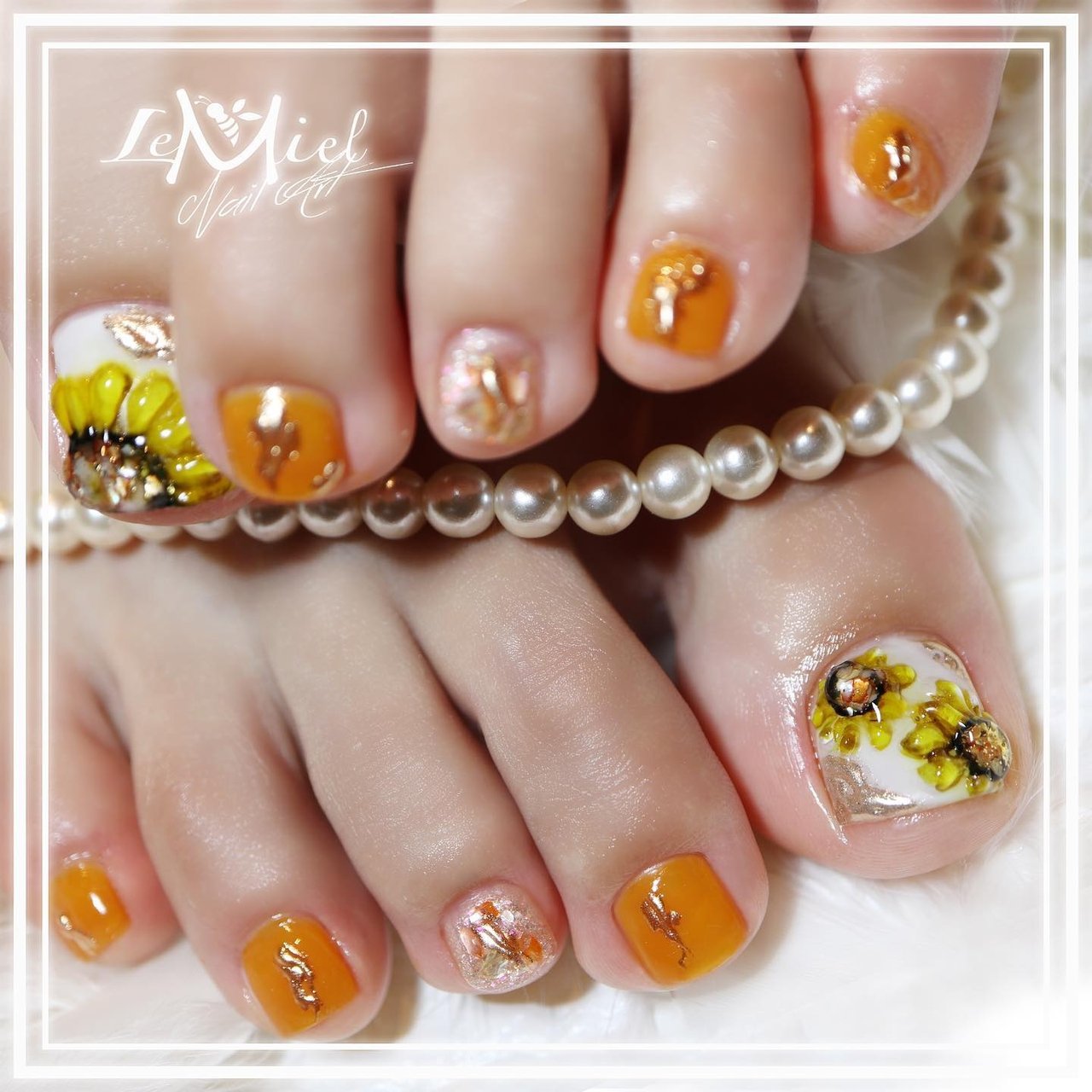 春 夏 海 リゾート フット Nail Lemielのネイルデザイン No ネイルブック
