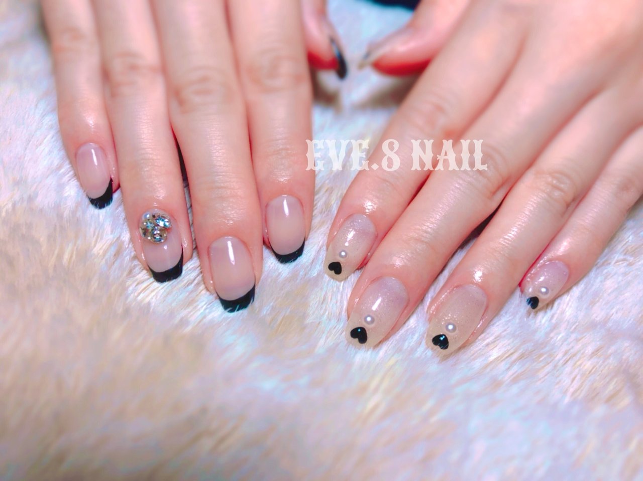 オールシーズン/ハンド/フレンチ/ビジュー/ラメ - nailsalon EVEのネイルデザイン[No.7237770]｜ネイルブック