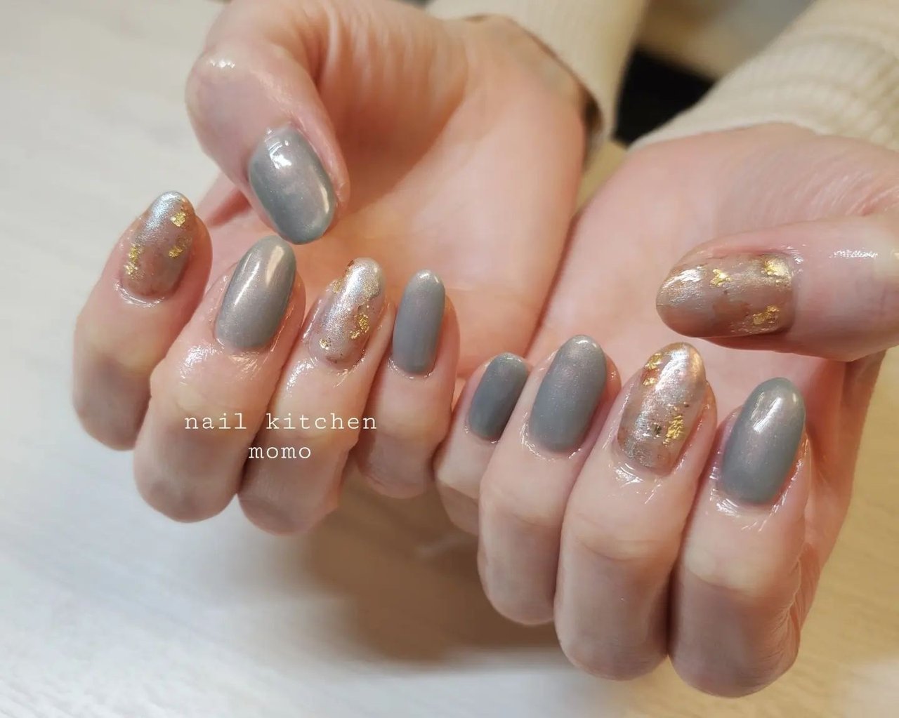 春 夏 オールシーズン オフィス ハンド Nail Kitchen Momo Hal のネイルデザイン No ネイルブック