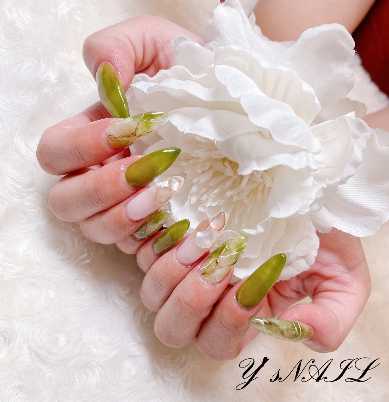 春 夏 オールシーズン ハンド グリーン 𝚈 𝚜𝙽𝙰𝙸𝙻のネイルデザイン No ネイルブック