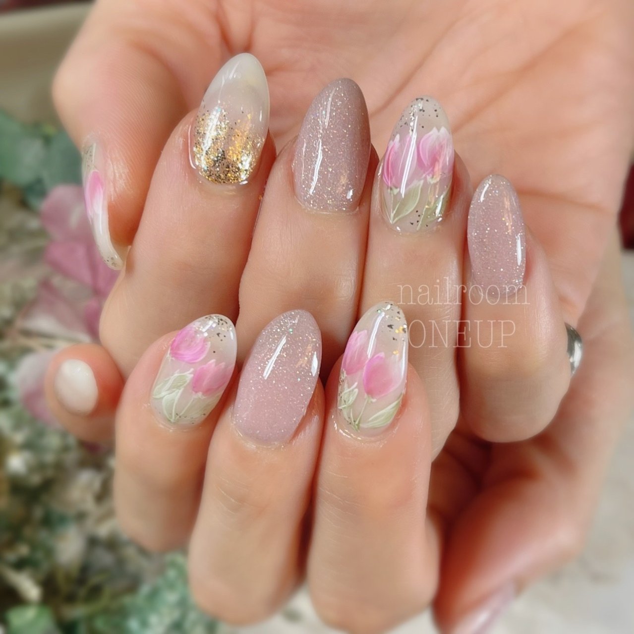 春 旅行 デート 女子会 ハンド Nail Room One Upのネイルデザイン No ネイルブック