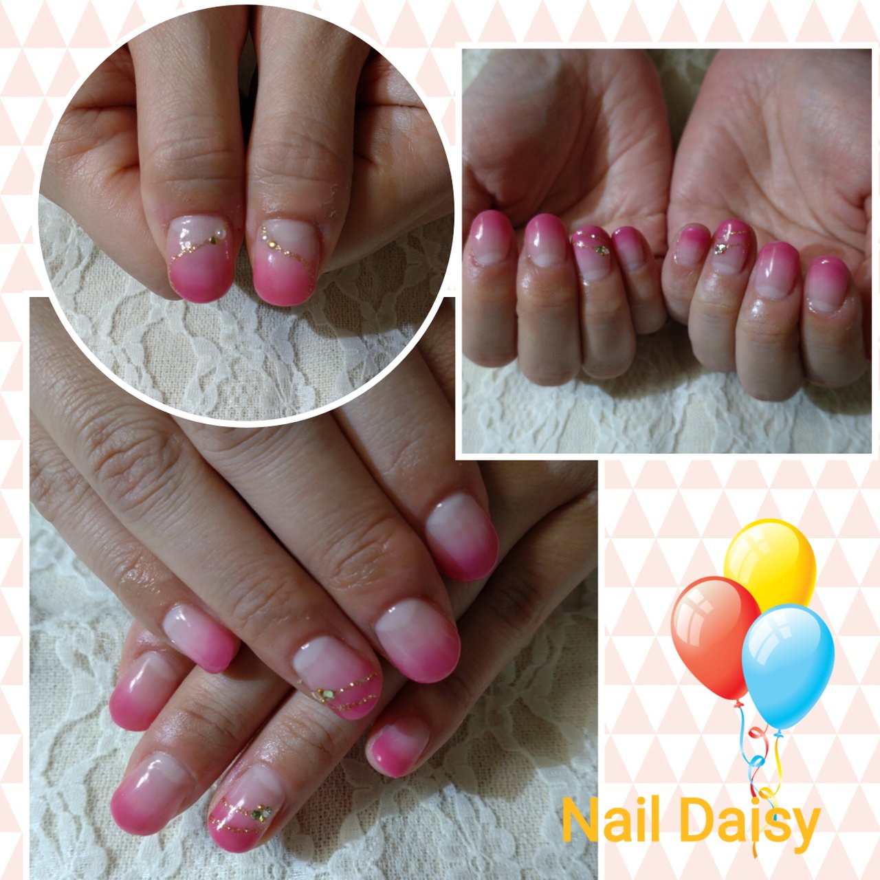 オールシーズン オフィス ハンド グラデーション パール Naildaisyのネイルデザイン No ネイルブック