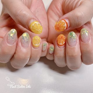 売れ筋がひ贈り物 レモン 3d ネイルチップ オレンジ Nail A 夏 黄色 マーブル ネイルチップ 付け爪 Texaspremium Com Br