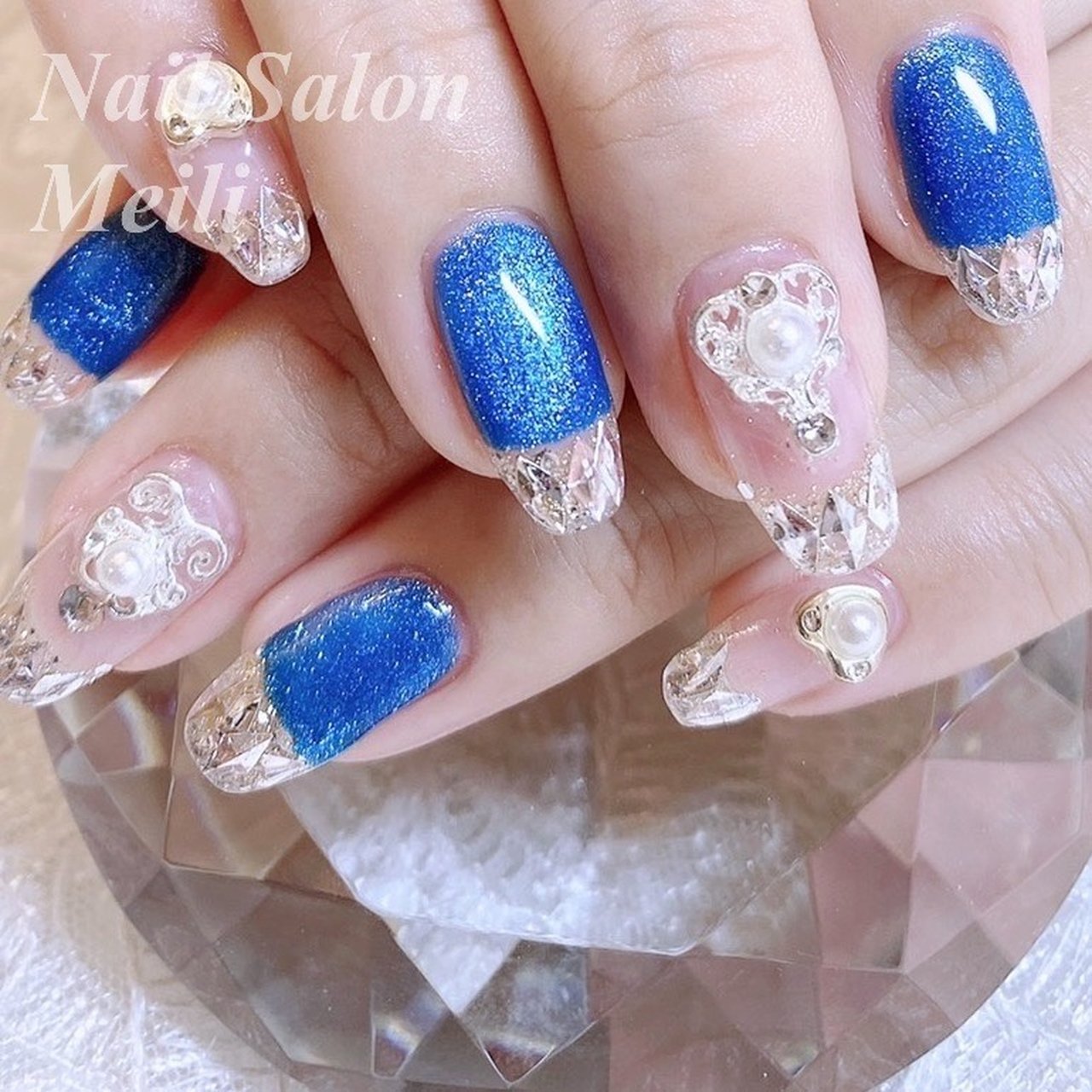 オールシーズン ハンド シンプル ミディアム ホワイト Nail Salon Meili 埼玉日進のネイルデザイン No ネイル ブック