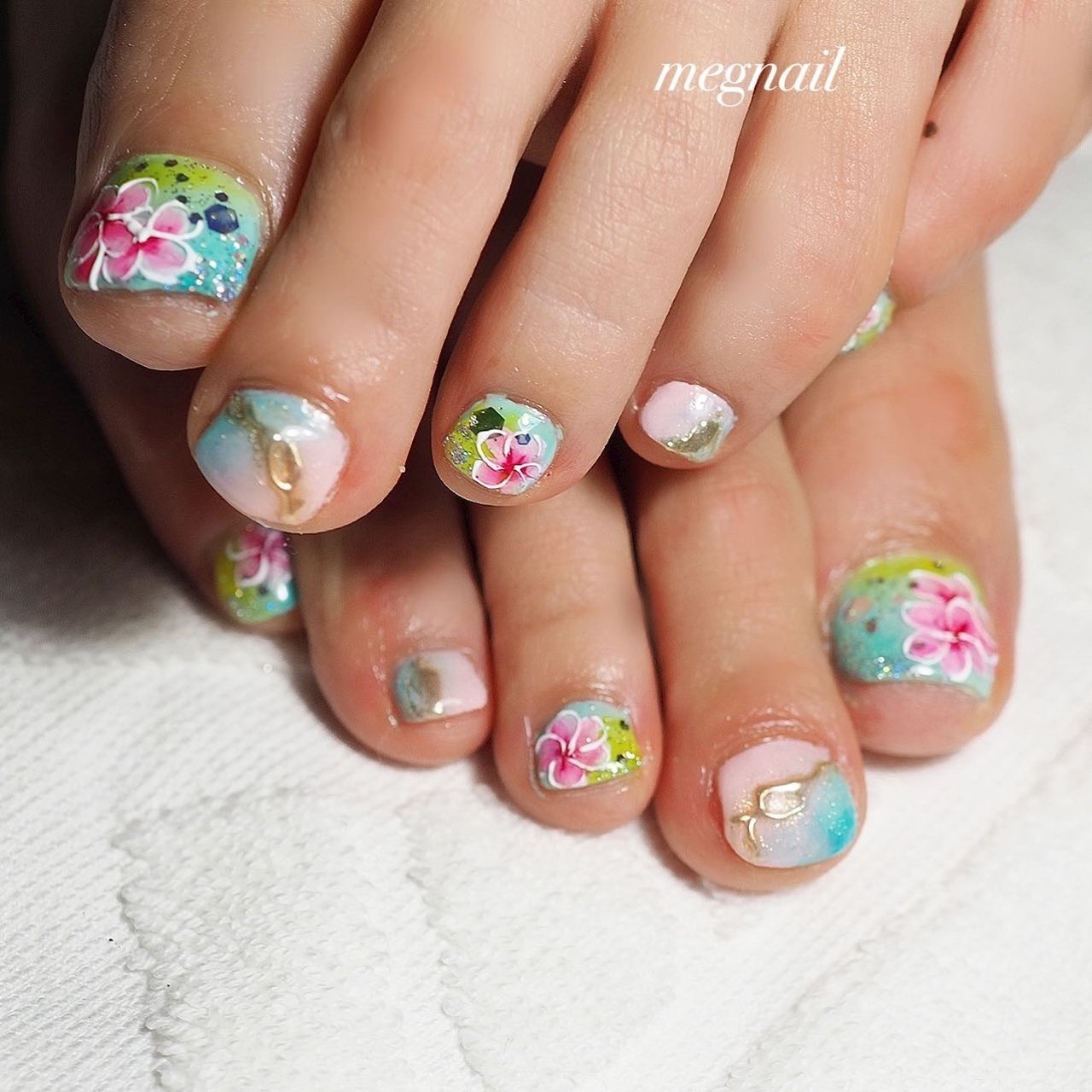 春 夏 海 リゾート フット Megnailのネイルデザイン No ネイルブック