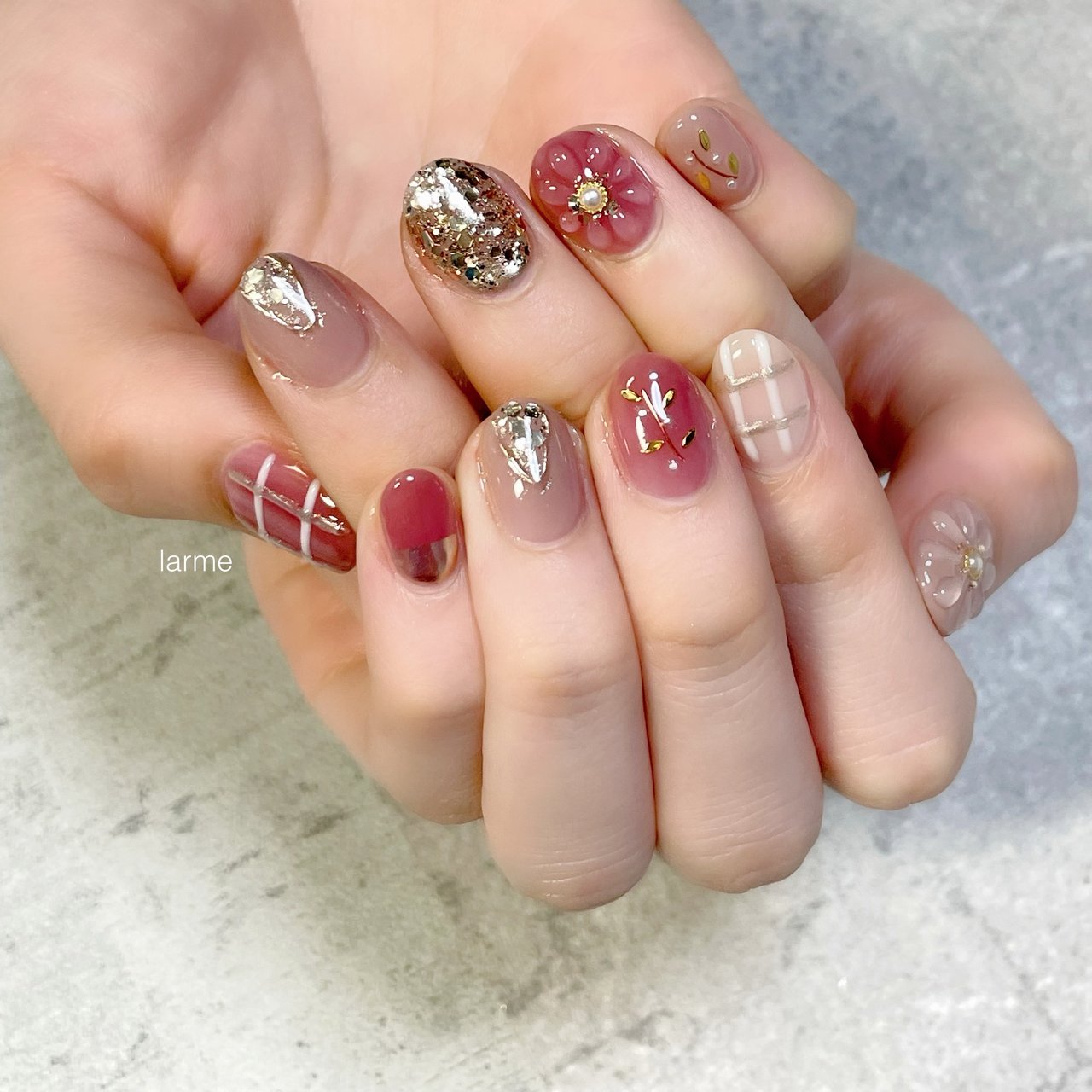 ハンド ベージュ ピンク Nailroomlarmeのネイルデザイン No ネイルブック