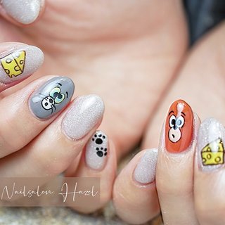 トムとジェリーネイルのネイルデザイン ネイルブック