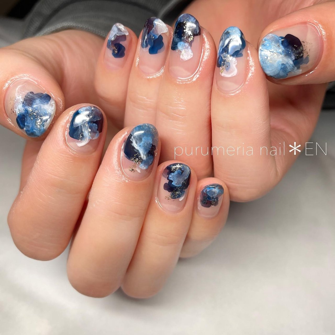 夏 秋 冬 海 ハンド Purumeria Nail Enのネイルデザイン No ネイルブック