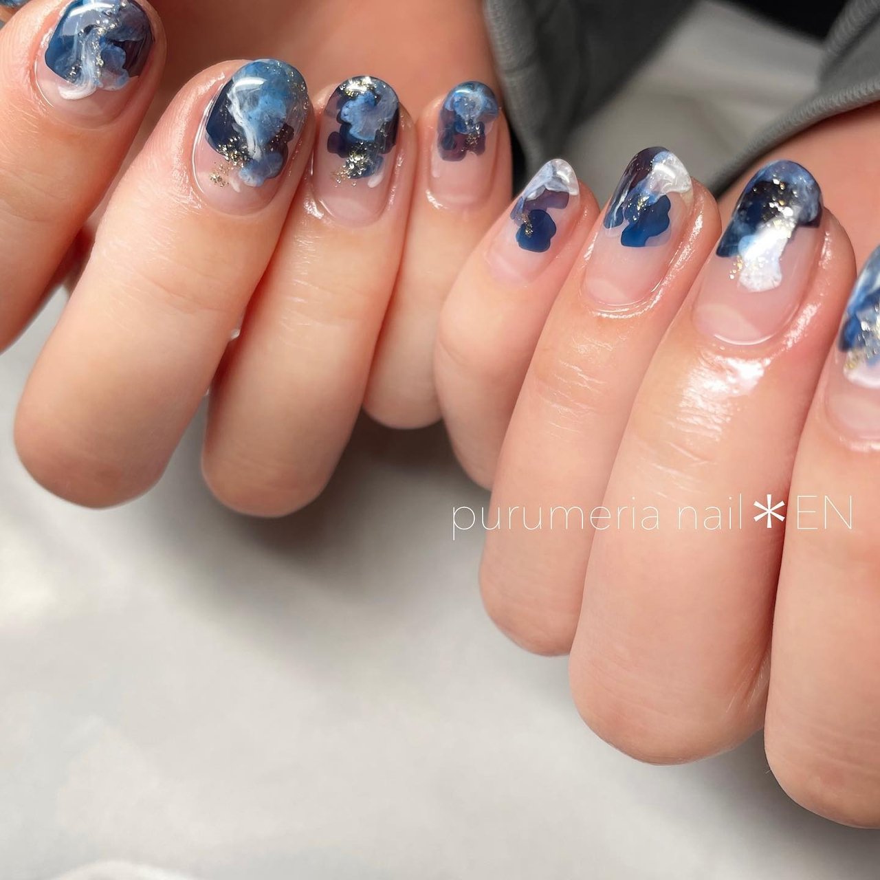 夏 秋 冬 海 ハンド Purumeria Nail Enのネイルデザイン No ネイルブック