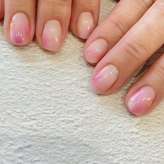 ピンクマーブルのネイルデザイン ネイルブック