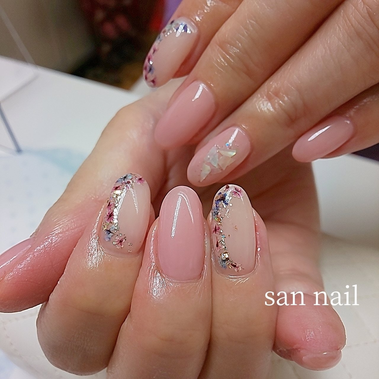 春 オールシーズン オフィス デート ハンド San Nailのネイルデザイン No ネイルブック
